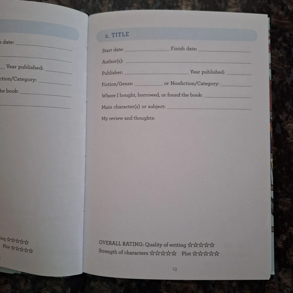 My Book Journal: A Reading Diary for Bibliophiles. NEW